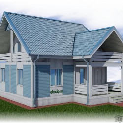 Проект одноэтажного дома с мансардой из СИП панелей «Алтай»