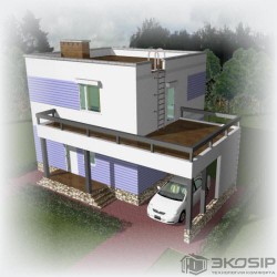 Проект двухэтажного дома из СИП панелей "Модерн 1"